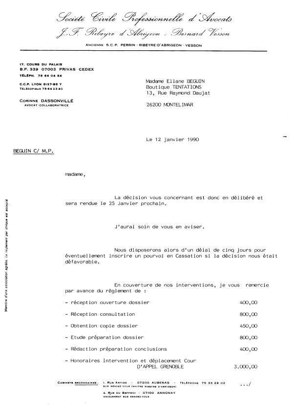 Cour de Cassation : Pourvoi N° F90-80.934 - Affaire : Faquin/Reimonen