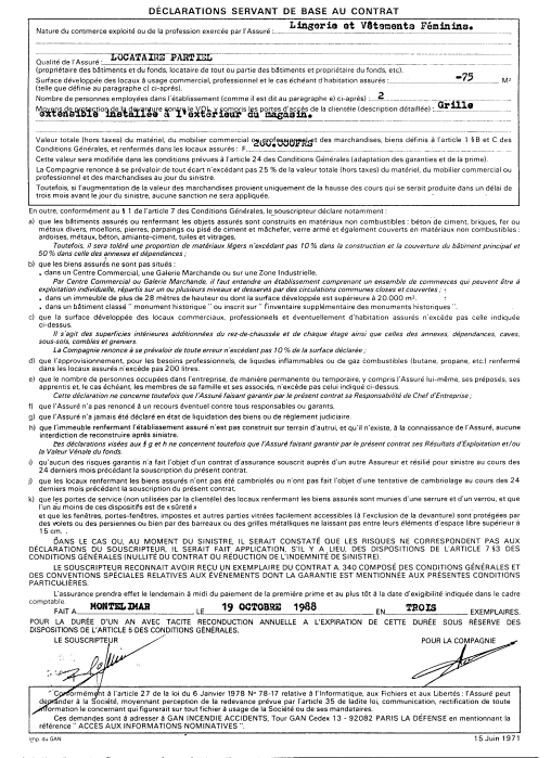 contrat assurance gan 2