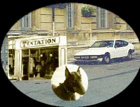 magasin Tentation + voiture matra + doberman ulric