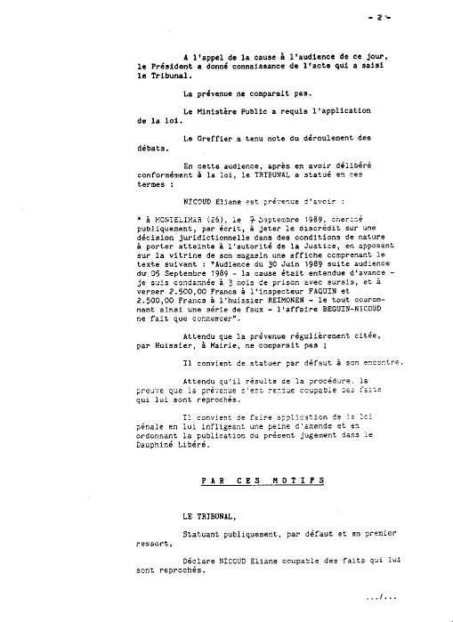  27 avril 1990 - TGI. de Valence - Président Bernard BOULMIER 2