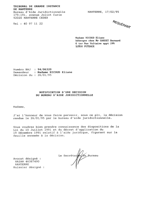 tribunal nanterre 17 fevrier 1995